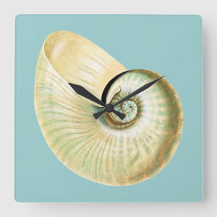 Horloge Carrée Thème Plage Inspiré Zen