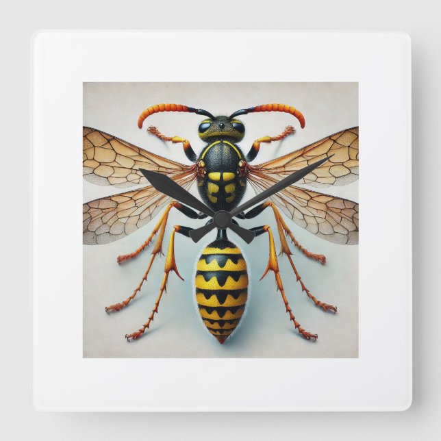 Horloge Carrée Threadwaisted wasp 210824IREF242 - Watercolor (Recto)
