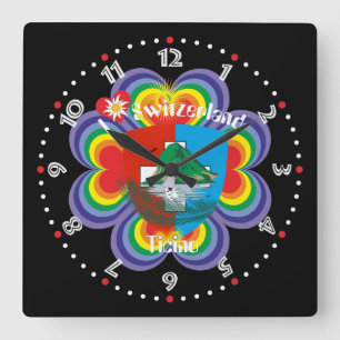 Horloge Carrée Ticino Suisse Svizzera Svizra