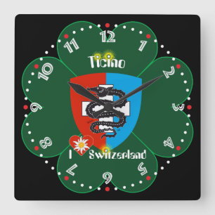 Horloge Carrée Ticino Suisse Svizzera Svizra