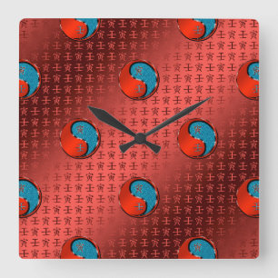 Horloge Carrée Tigre d'eau