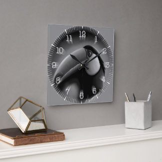 Horloge Carrée Time and illustrated art on your wall.