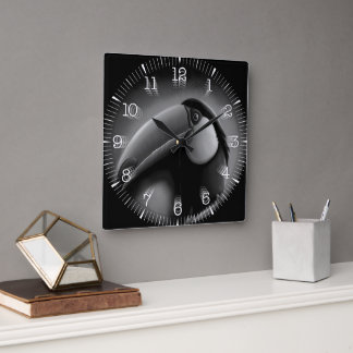 Horloge Carrée Time and illustrated art on your wall.