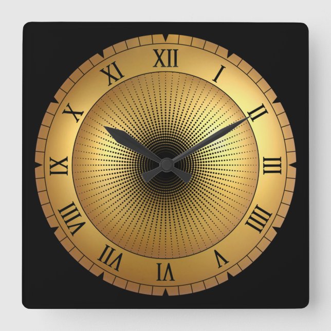 Horloge Carrée Time Machine ~ Black Hole ~ Time Travel ~ Time (Recto)