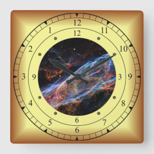 Horloge Carrée Time Machine ~ Veil Nebula ~ Time Portal ~