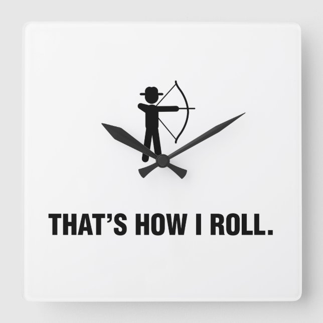 Horloge Carrée Tir à l'arc (Recto)