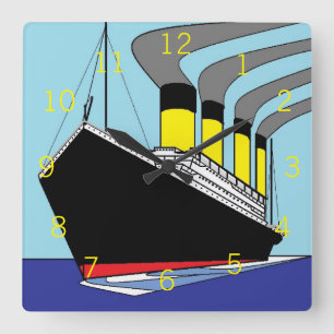Horloge Carrée Titanic clock