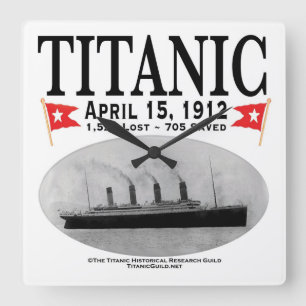 Horloge Carrée Titanic Ghost Shiclock