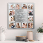 Horloge Carrée Together We Have It All Quote Family Photo Silver<br><div class="desc">Easily create your own personalized silver metallic style wall clock with your custom The design feobjets a beautiful handwritten script quote: "Together we have it all". Pour les meilleurs résultats,  crop the images to square - with the focus point in the center - before uploading.</div>