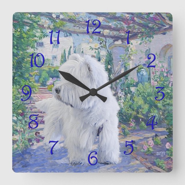 Horloge Carrée Tonnelle printanière (Recto)