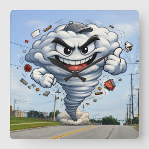 Horloge Carrée Tornade