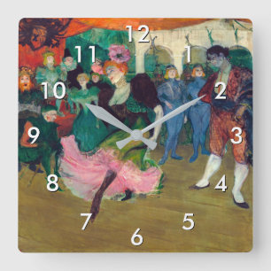Horloge Carrée Toulouse-Lautrec - Marcelle Lender, Danse Bolero