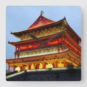 Horloge Carrée Tour de tambour de Xi'An