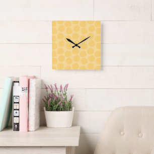 Horloge Carrée Tournesol Jaune Clair Fleurit 1