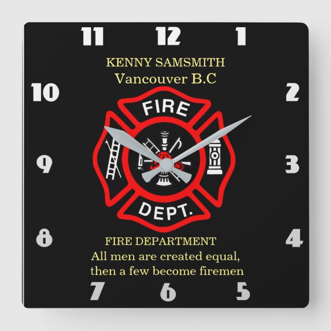 Horloge Carrée Tous les hommes sont créés égaux, quelques-uns dev (Recto)