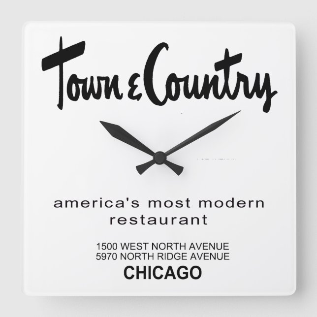 Horloge Carrée Town & Country Restaurants, Chicago, IL (Recto)