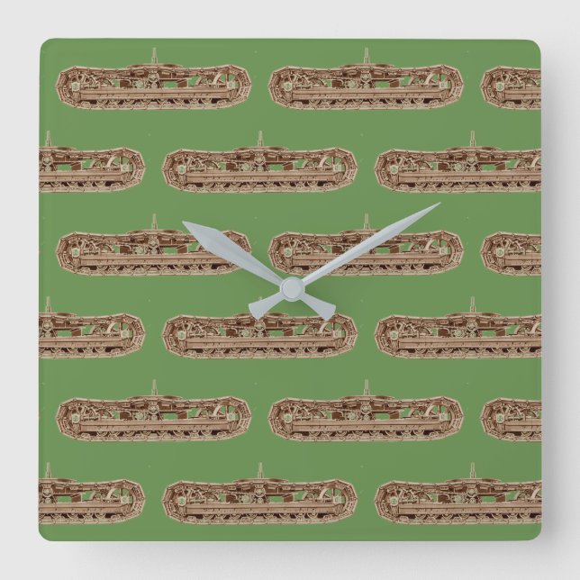 Horloge Carrée Traces de réservoirs Traces de déchaussage à vapeu (Recto)