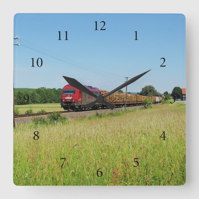 Horloge Carrée Train de marchandises à Simtshausen (Recto)