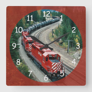 Horloge Carrée Train diesel classique