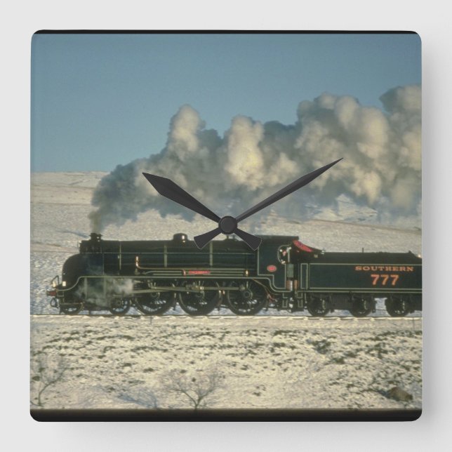 Horloge Carrée Trains 777_Steam du sud de chemin de fer non (Recto)