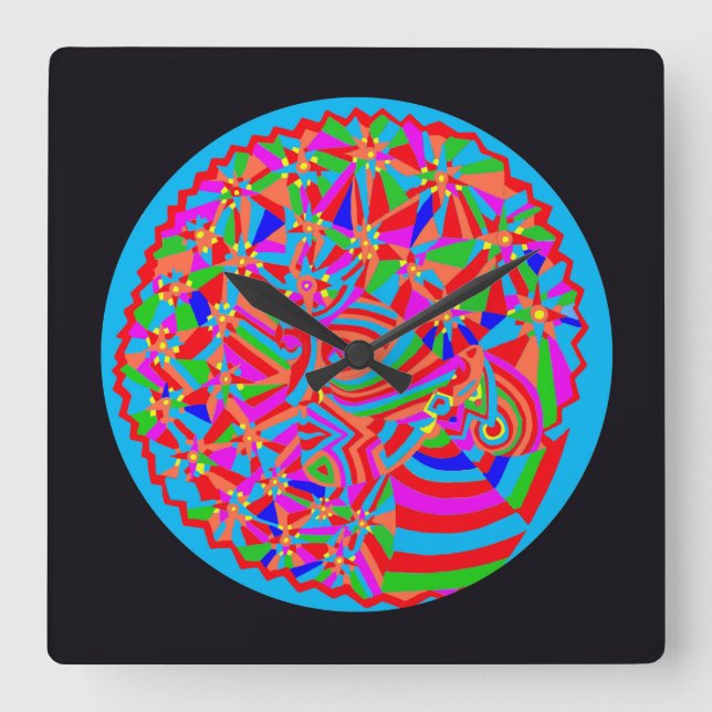 Horloge Carrée Trance magique (Recto)