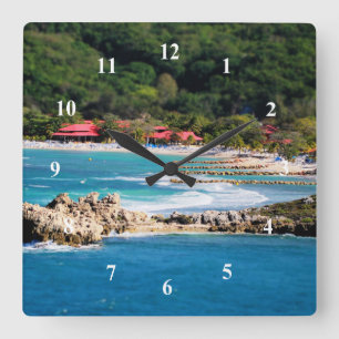 Horloge Carrée Tranquil Island Paradise Labadee Haïti