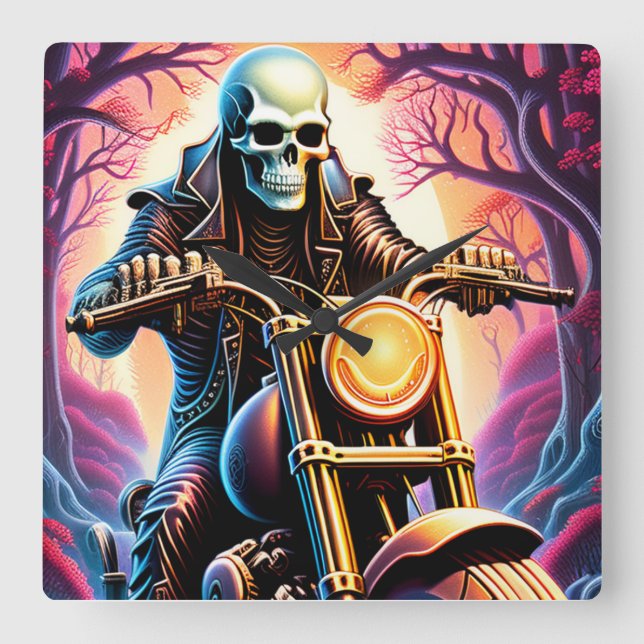 Horloge Carrée Traverser les branches entremêlées (Recto)