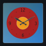 Horloge Carrée Très clair Rouge Bleu Jaune>Horloges de cuisine<br><div class="desc">Une horloge de cuisine très simple dans les couleurs primaires de rouge bleu jaune.Cette horloge simpliste a des chiffres noirs et des mains. Disponible en forme carré et ronde.</div>