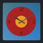 Horloge Carrée Très clair Rouge Bleu Jaune>Horloges de cuisine<br><div class="desc">Une horloge de cuisine très simple dans les couleurs primaires de rouge bleu jaune.Cette horloge simpliste a des chiffres noirs et des mains. Disponible en forme carré et ronde.</div>