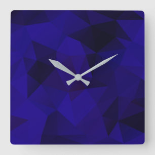 Horloge Carrée Triangles polygonaux impression géométrique