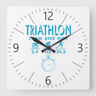 Horloge Carrée Triathlon