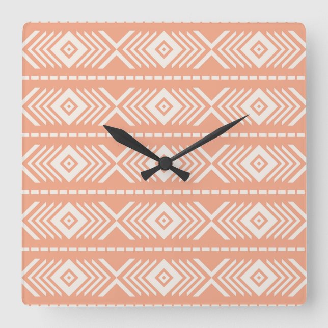 Horloge Carrée Tribal pattern (Recto)