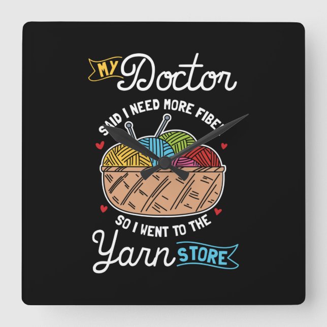 Horloge Carrée Tricot (Recto)