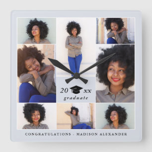 Horloge Carrée Troisième graduation Cap Collage