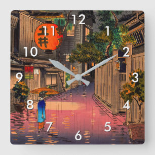 Horloge Carrée Tsuchiya Koitsu - Soirée à Ushigome
