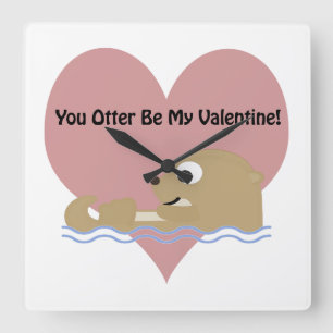 Horloge Carrée Tu Veux Être Ma Saint-Valentin