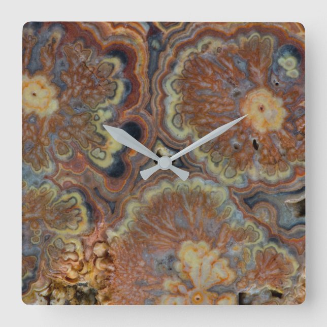 Horloge Carrée Tubiflore Onyx (Recto)
