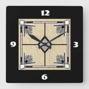 Horloge Carrée tuile de deco
