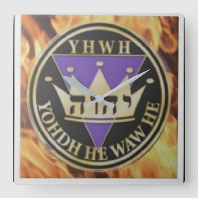 Horloge Carrée Tuile en céramique de lame divine 6x6 (Recto)