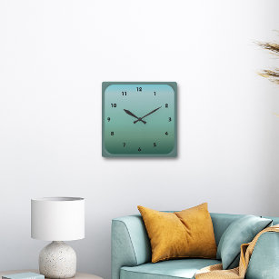 Horloge Carrée Turquoise sous-marin