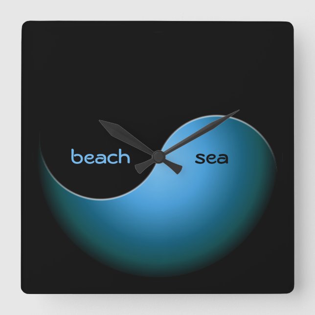 Horloge Carrée turquoise yang (Recto)