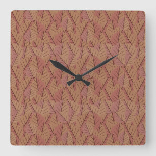 Horloge Carrée Twig d'automne