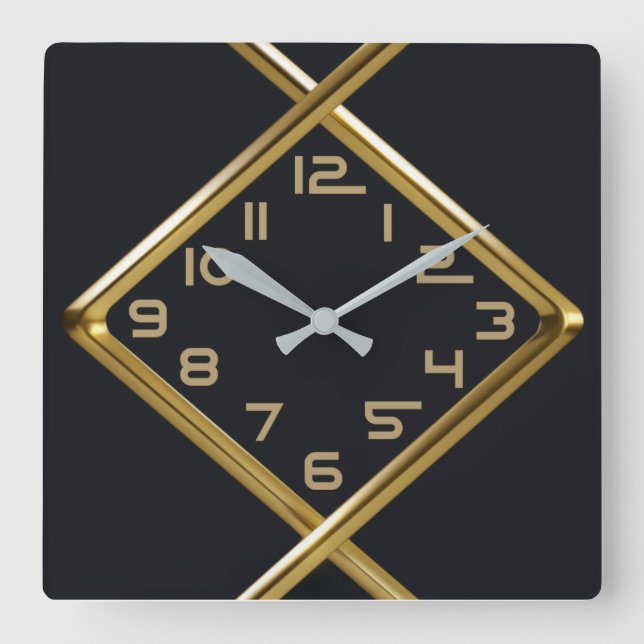 Horloge Carrée Type moderne (Recto)