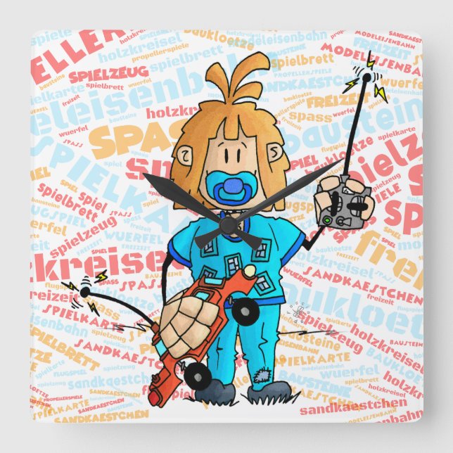 Horloge Carrée Ugo - jouets / (Recto)