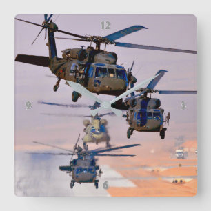 HORLOGE CARRÉE UH-60M NOIR HAWK