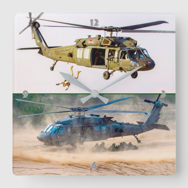 HORLOGE CARRÉE UH-60M NOIR HAWK (Recto)