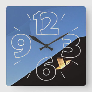 Horloge Carrée Un jour se termine