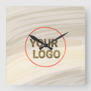 Horloge Carrée Un logo personnalisé simple et élégant ici compagn