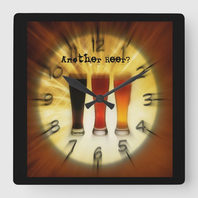 Horloge Carrée Une autre bière (Recto)