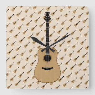 Horloge Carrée Une jolie guitare